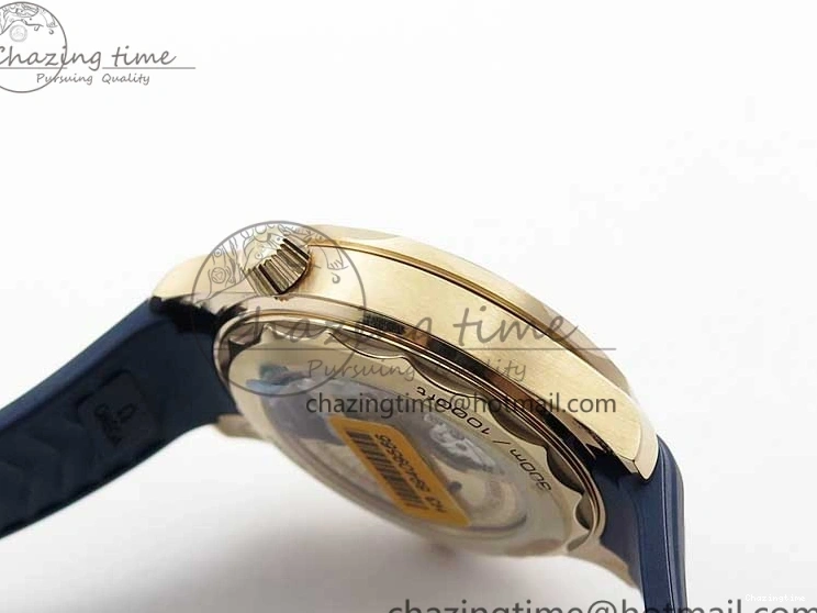 0411 2018 Seamaster Diver 300M RG Blue Ceramic VSF 1:1 Best Edition Blue Dial on Blue Rubber Strap A WeatherProof 7914